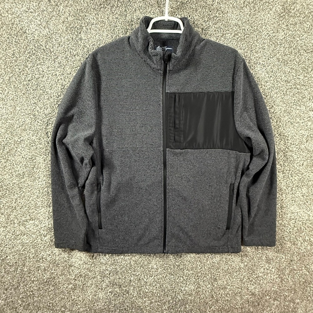 Ben Hogan Performance Mens Full Zip Fleece Jacket Charcoal Grey Black WT5341 M